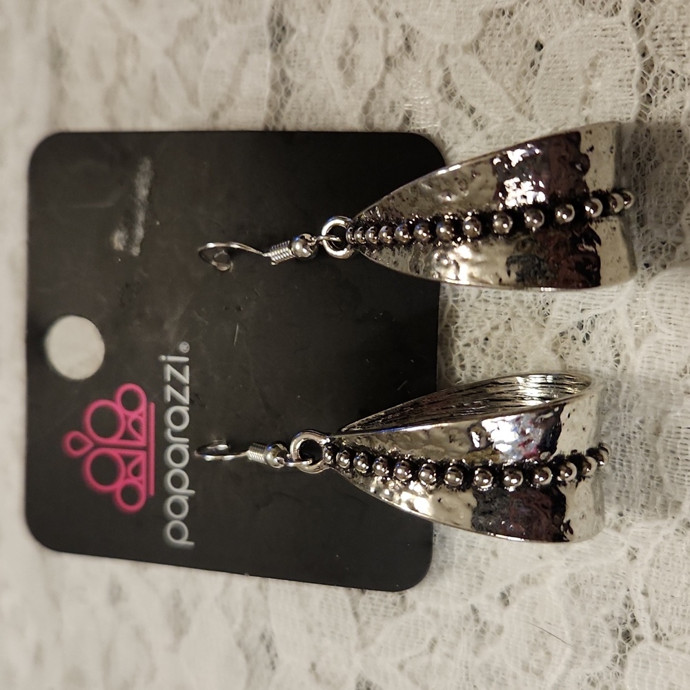 Paparazzi Stirrup Some Trouble Earrings